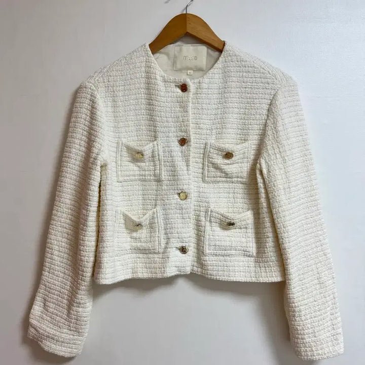 [BUNJANG] Maje Tweed Jacket / 마쥬 트위드 자켓 / maje 아이보리 트위드 자켓