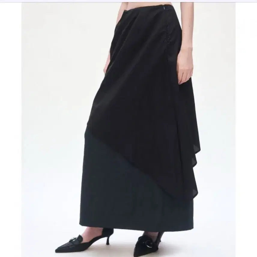 [BUNJANG] Trimming Bird Layered Skirt / 트리밍 버드 레이어드 스커트