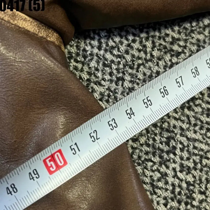 [BUNJANG] Vintage Brown Leather Bomber Jacket / 빈티지 브라운 레더 자켓 봄버 스타일