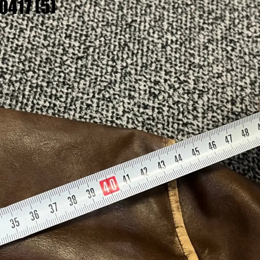 [BUNJANG] Vintage Brown Leather Bomber Jacket / 빈티지 브라운 레더 자켓 봄버 스타일