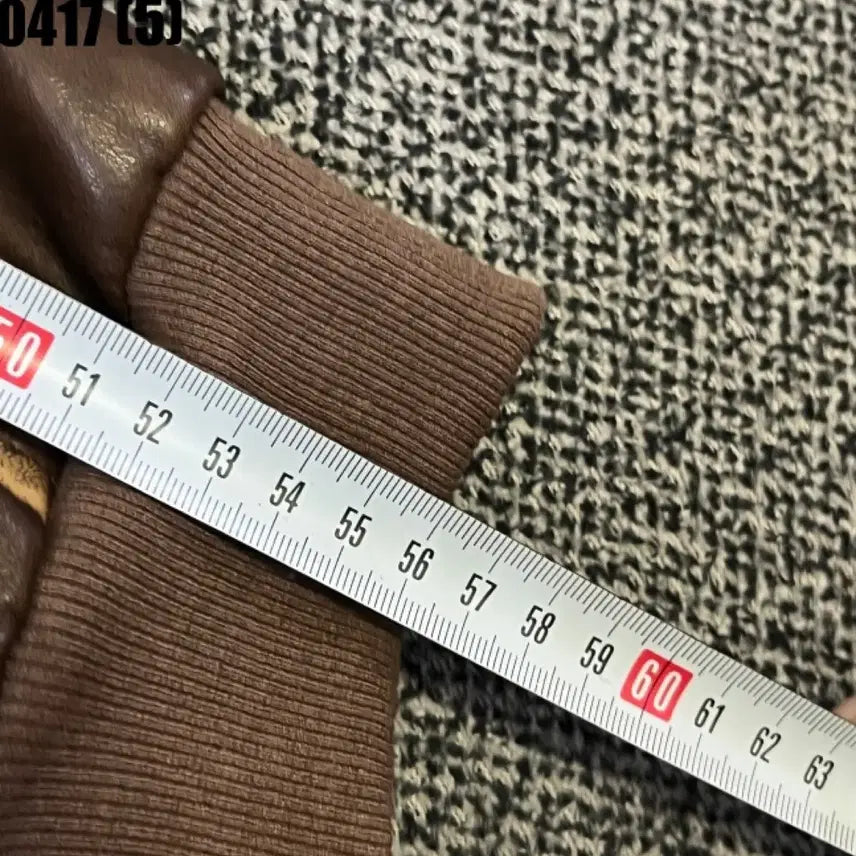 [BUNJANG] Vintage Brown Leather Bomber Jacket / 빈티지 브라운 레더 자켓 봄버 스타일