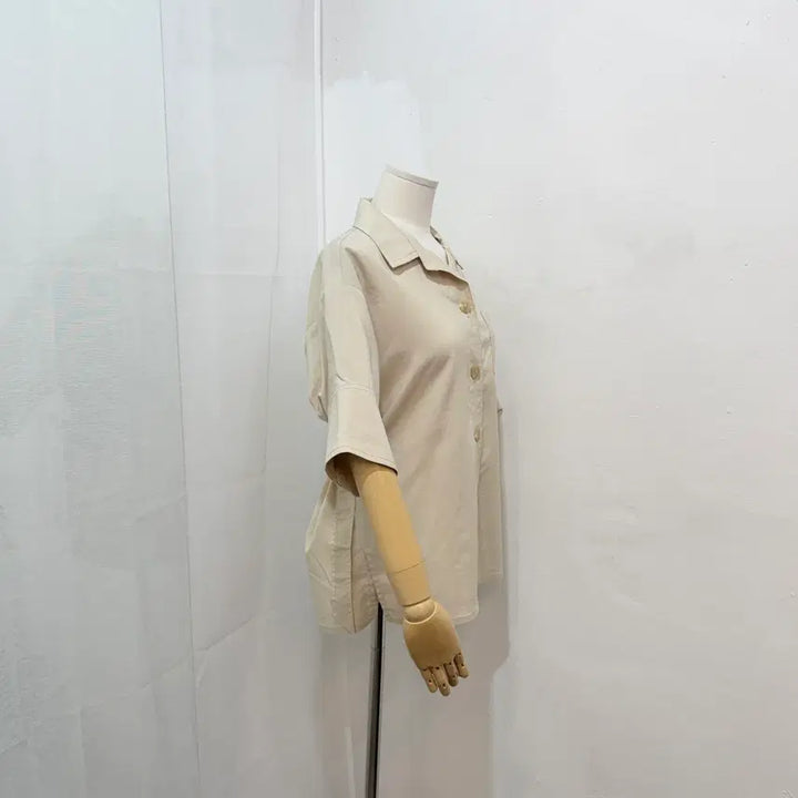[BUNJANG] Derek Lam Beige Linen Blend Short Sleeve Jacket / Derek lam 베이지반팔셔츠 반팔자켓 린넨자켓 2254