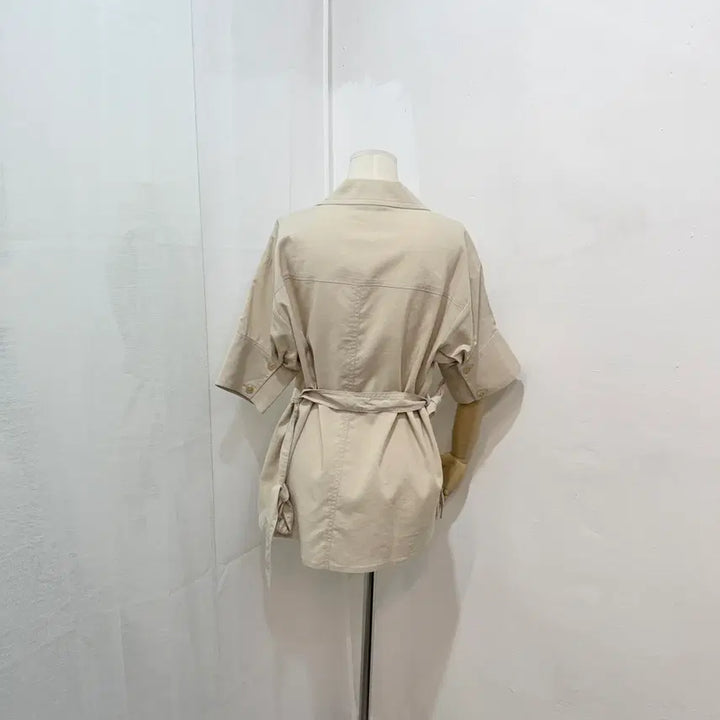 [BUNJANG] Derek Lam Beige Linen Blend Short Sleeve Jacket / Derek lam 베이지반팔셔츠 반팔자켓 린넨자켓 2254