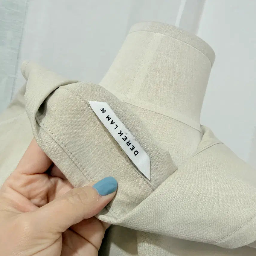[BUNJANG] Derek Lam Beige Linen Blend Short Sleeve Jacket / Derek lam 베이지반팔셔츠 반팔자켓 린넨자켓 2254