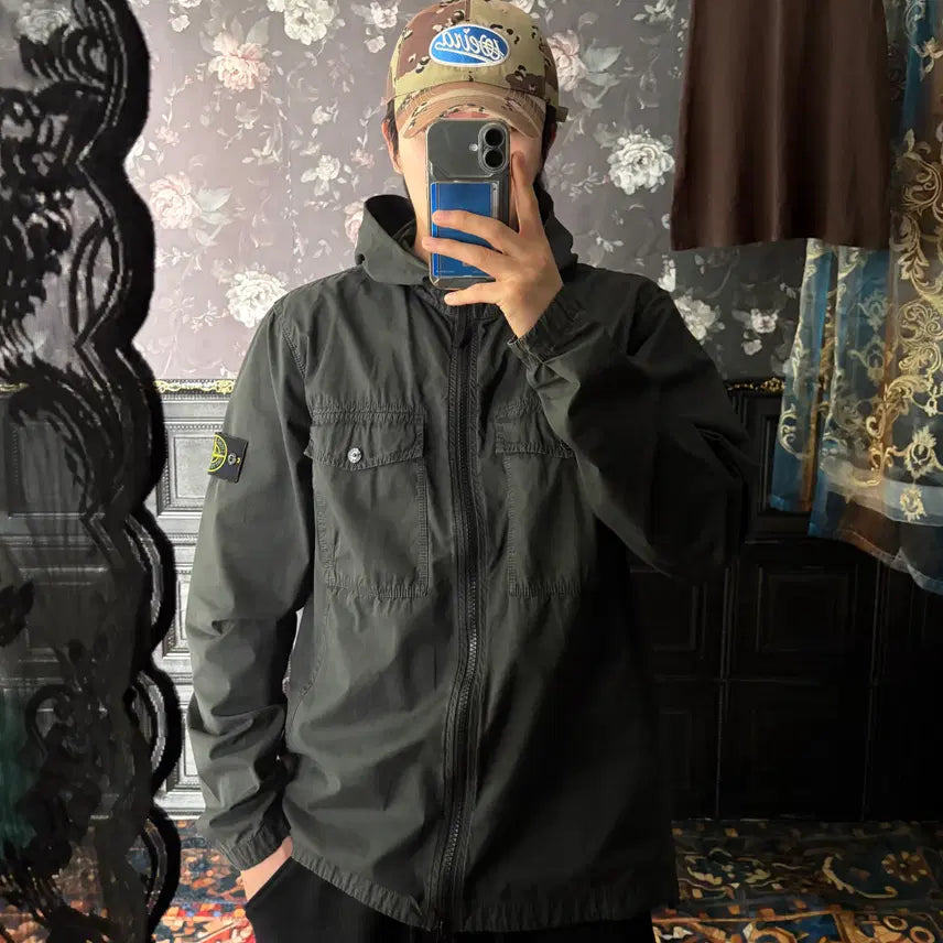 [BUNJANG] Stone Island Garment Dyed Hooded Jacket / a261) 스톤아일랜드 가먼트 다잉 후드자켓
