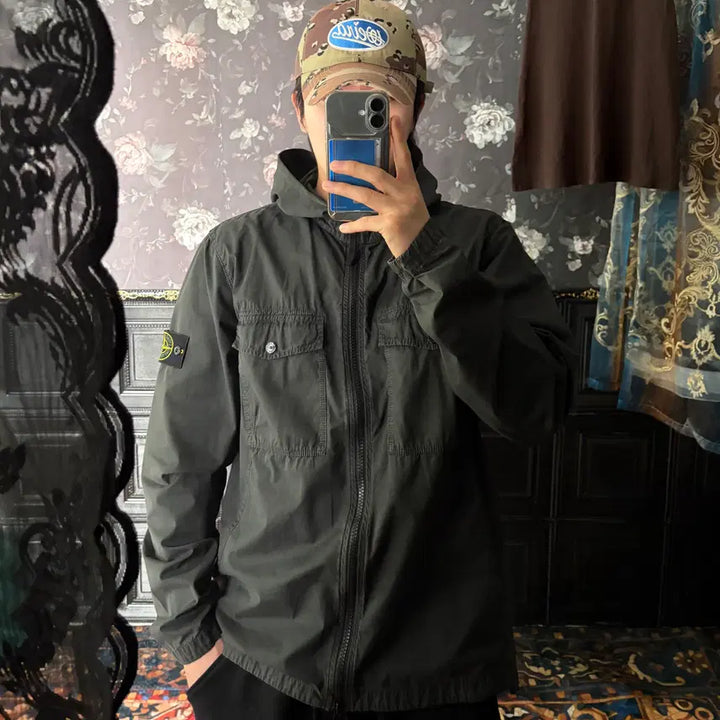 [BUNJANG] Stone Island Garment Dyed Hooded Jacket / a261) 스톤아일랜드 가먼트 다잉 후드자켓