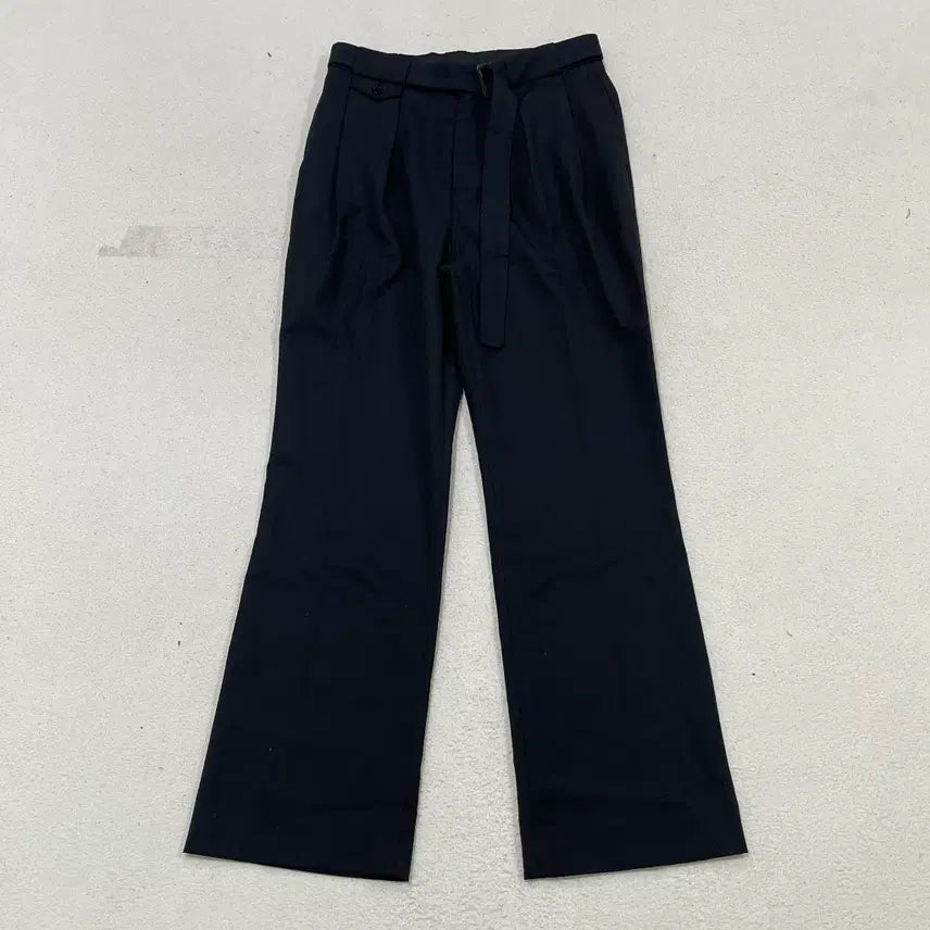 [BUNJANG] M Insilence Belted Padded Wool Wide Slacks / M 인사일런스 벨티드 핀턱 울 와이드 슬랙스 0417-1