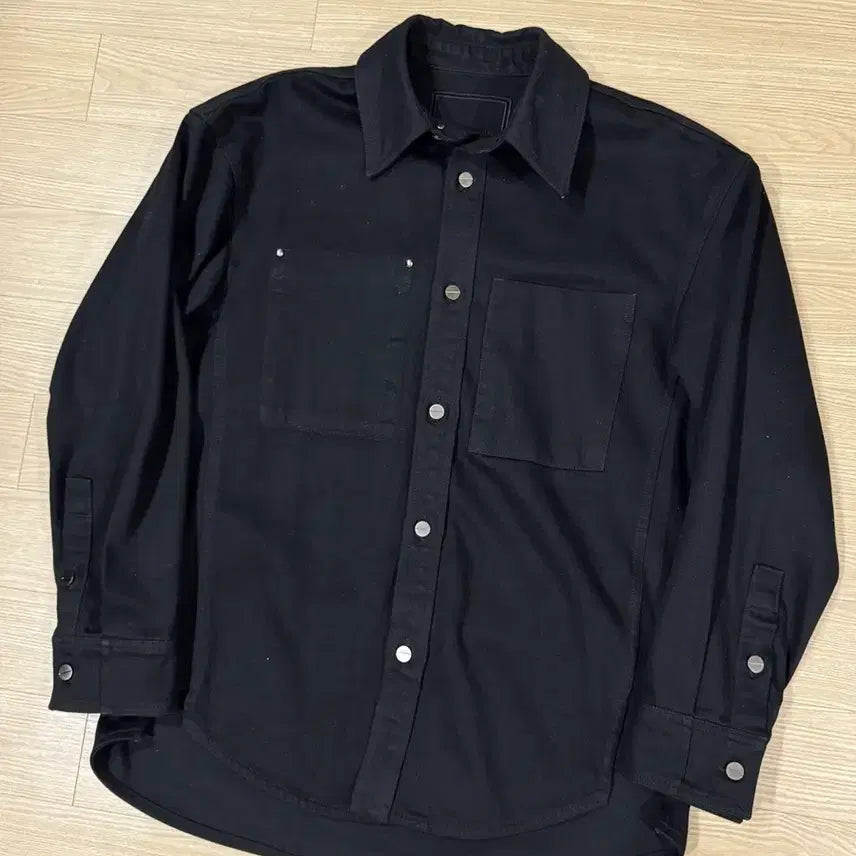 [SOLD OUT] [46] 우영미 24SS 백로고 데님 셔츠 자켓 블랙