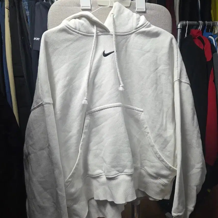 [BUNJANG] Nike White Hoodie / 나이키 화이트 후드티