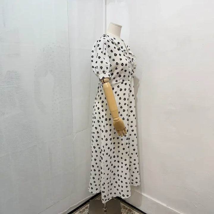 [BUNJANG] Mimosa Beauty Flower White Long Dress / 미모사뷰티 플라워 화이트 롱드레스 롱원피스 2257