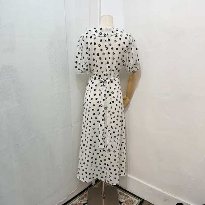[BUNJANG] Mimosa Beauty Flower White Long Dress / 미모사뷰티 플라워 화이트 롱드레스 롱원피스 2257