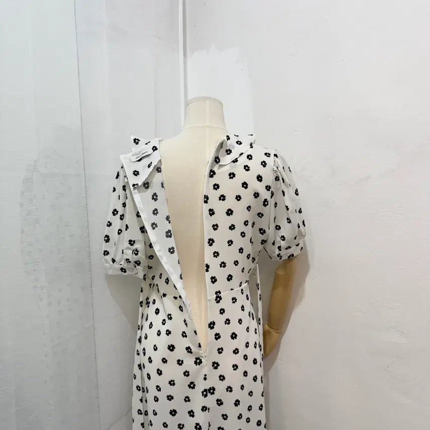 [BUNJANG] Mimosa Beauty Flower White Long Dress / 미모사뷰티 플라워 화이트 롱드레스 롱원피스 2257