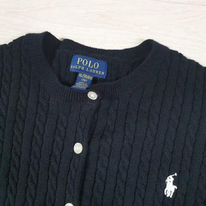 [BUNJANG] Polo Ralph Lauren Cable Knit Cardigan / [ QR, 여성 ] 폴로 랄프로렌 _ 면 100% _ 꽈베기 가디건