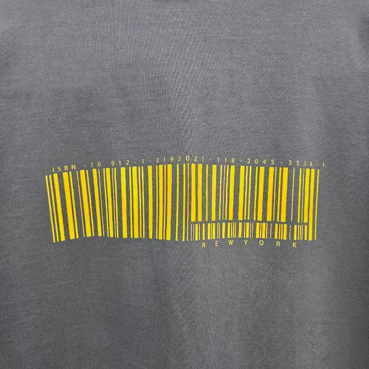 [SOLD OUT] L 질스튜어트뉴욕 바코드 반팔 다크그레이