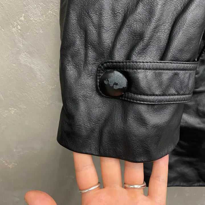 [BUNJANG] Vintage Cowhide Leather Coat / [XL] 90s Vintage 빈티지 소가죽 레더 코트
