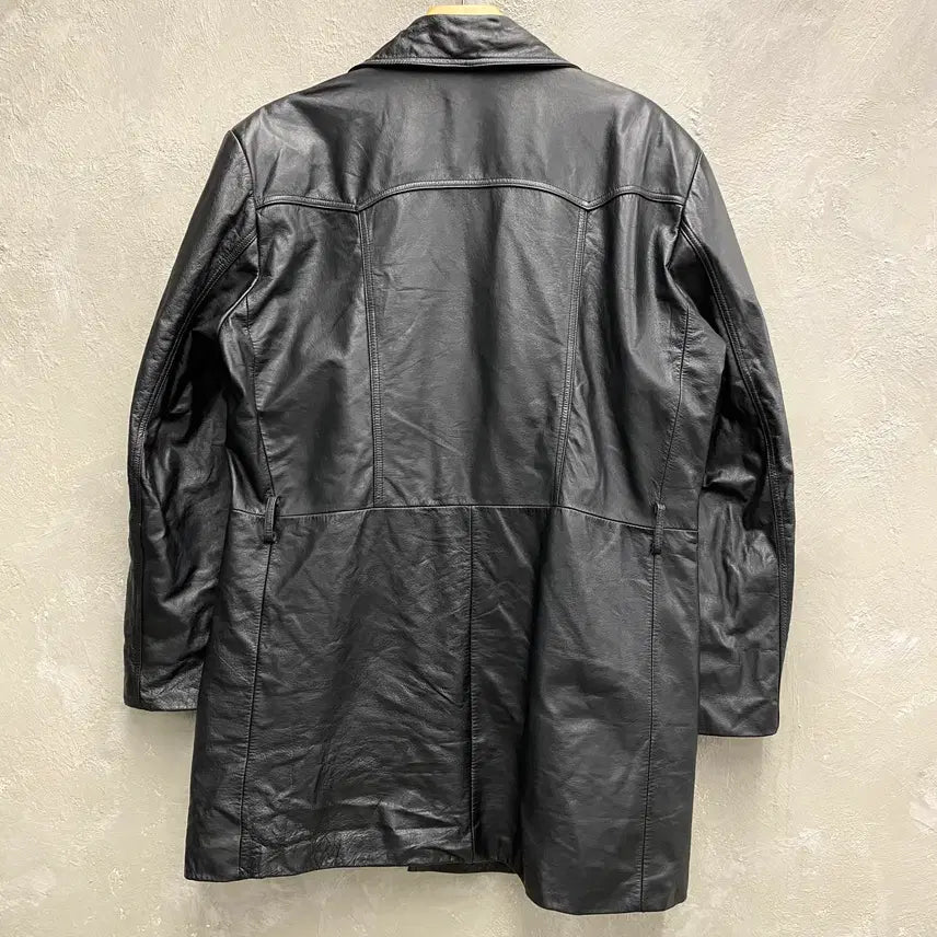 [BUNJANG] Vintage Cowhide Leather Coat / [XL] 90s Vintage 빈티지 소가죽 레더 코트