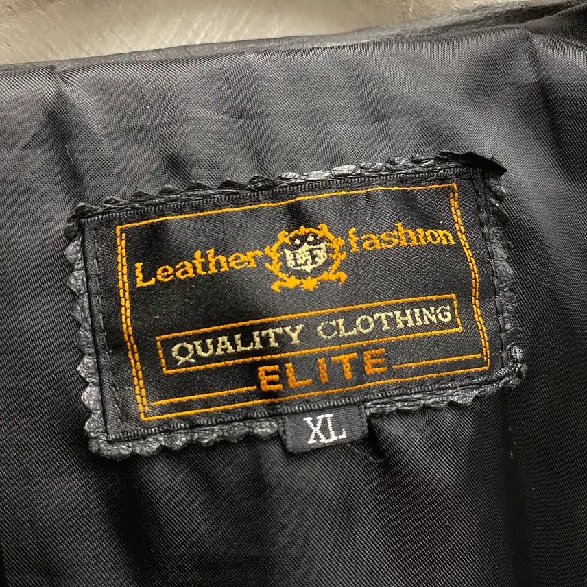 [BUNJANG] Vintage Cowhide Leather Coat / [XL] 90s Vintage 빈티지 소가죽 레더 코트