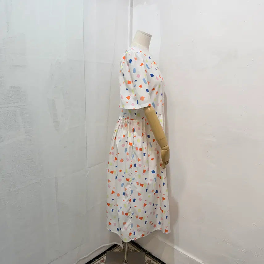 [SOLD OUT] 알록달록 라운드 롱원피스 롱드레스 도형 기하학 2258