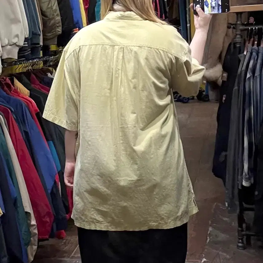 [BUNJANG] Carhartt Short Sleeve Shirt Yellow / [HI] 칼하트 반팔셔츠 옐로우