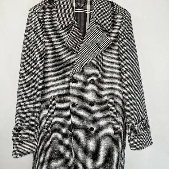 [BUNJANG] Burberry Houndstooth Double Coat / 버버리 하운즈투스 더블 코트