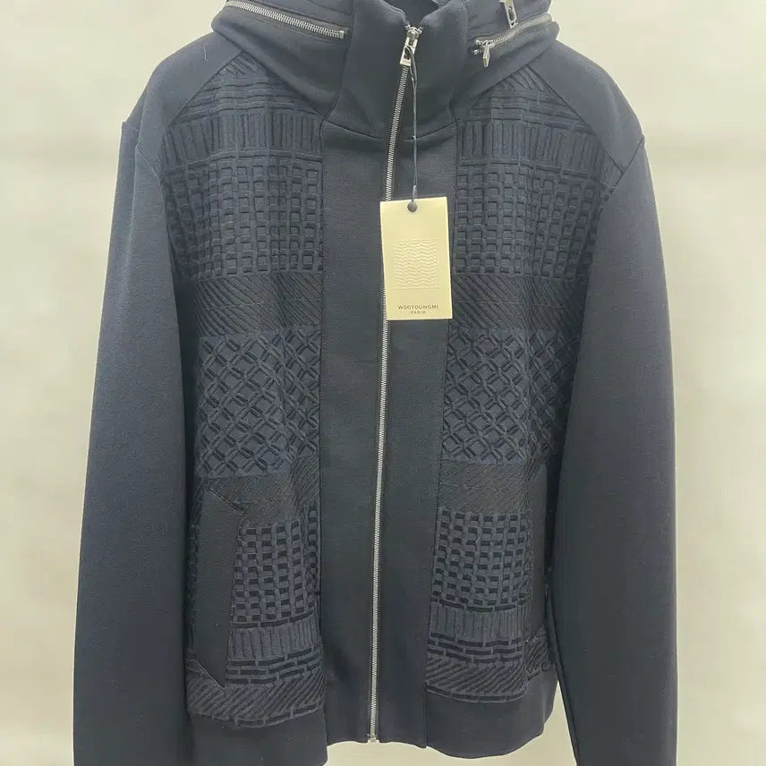 [BUNJANG] Wooyoungmi Jacquard Hooded Blouson Jacket / 우영미 자카드 후드점퍼