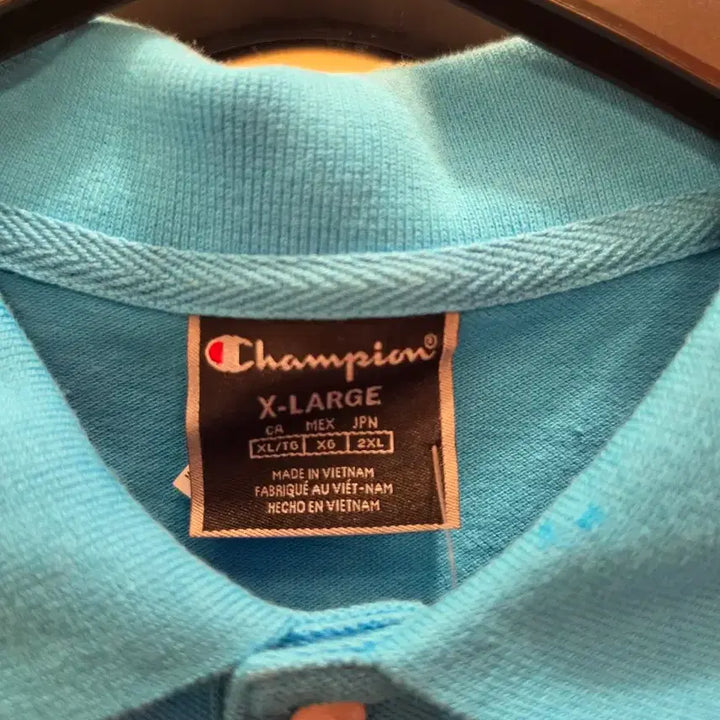 [BUNJANG] Champion Big Logo Polo Shirt / 7/48 CHAMPION 챔피온 빅 로고 카라 티셔츠