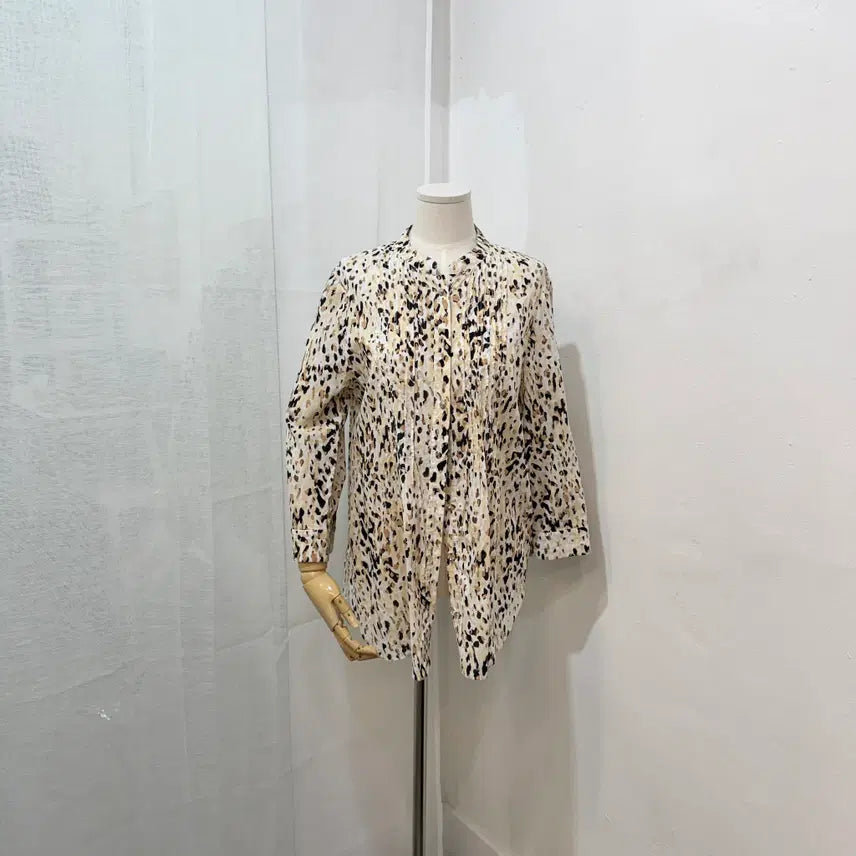 [BUNJANG] All For You Leopard Print Summer Blouse (100) / (100)올포유 allforyou 레오파드 호피셔츠 여름블라우스 2295