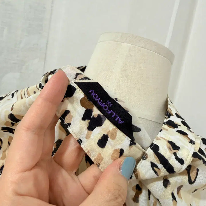 [BUNJANG] All For You Leopard Print Summer Blouse (100) / (100)올포유 allforyou 레오파드 호피셔츠 여름블라우스 2295
