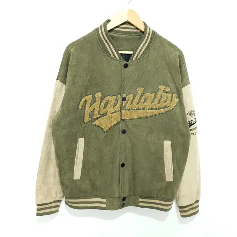[BUNJANG] Suede Varsity Stadium Jacket L / 스웨이드 바시티 스타디움 자켓 L_M2535