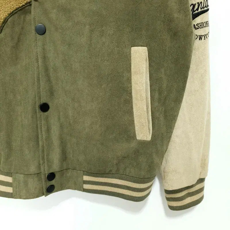 [BUNJANG] Suede Varsity Stadium Jacket L / 스웨이드 바시티 스타디움 자켓 L_M2535