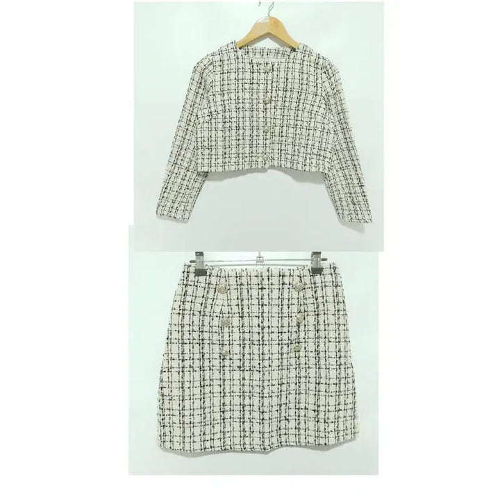 [BUNJANG] Tweed Two-Piece Set XS / 금장 트위드 자켓 &amp; 스커트 투피스 XS_M2044
