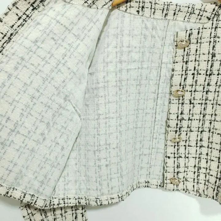 [BUNJANG] Tweed Two-Piece Set XS / 금장 트위드 자켓 &amp; 스커트 투피스 XS_M2044