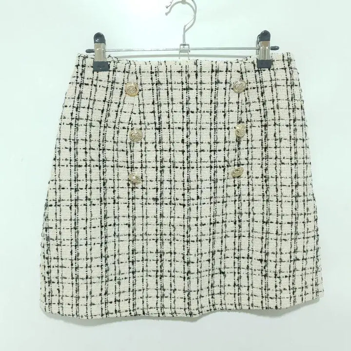 [BUNJANG] Tweed Two-Piece Set XS / 금장 트위드 자켓 &amp; 스커트 투피스 XS_M2044