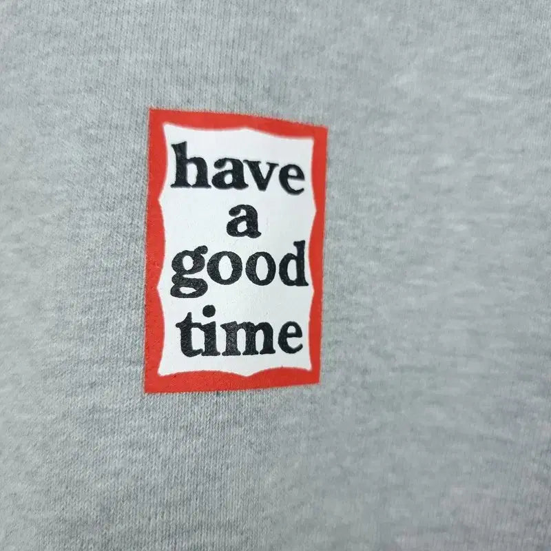 [BUNJANG] Have a Good Time Logo Printed Sweatshirt Gray XL / 해브어굿타임 로고 프린팅 맨투맨 그레이 M20044