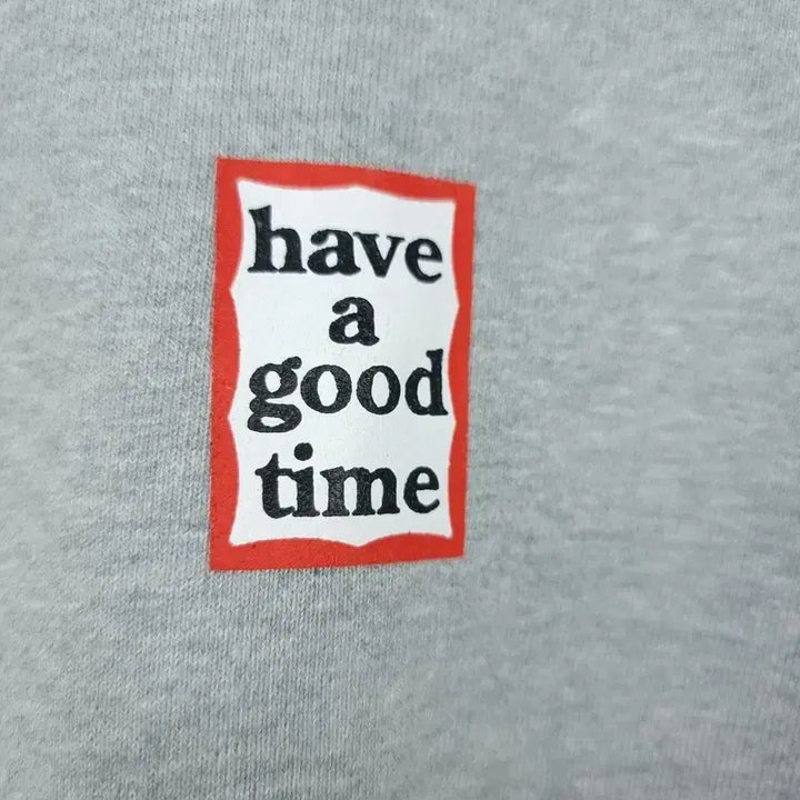 [BUNJANG] Have a Good Time Logo Printed Sweatshirt Gray XL / 해브어굿타임 로고 프린팅 맨투맨 그레이 M20044