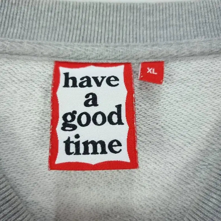[BUNJANG] Have a Good Time Logo Printed Sweatshirt Gray XL / 해브어굿타임 로고 프린팅 맨투맨 그레이 M20044
