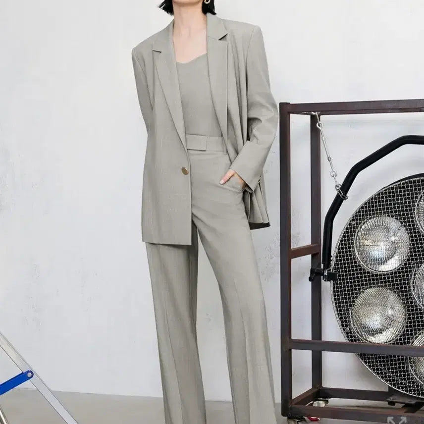 [SOLD OUT] 미 테일러드 3피스 셋업 싱글 자켓 ((차콜))66
