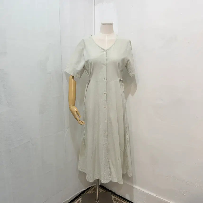 [SOLD OUT] 98도씨 민트 브이넥 롱원피스 여름원피스 롱드레스 2402