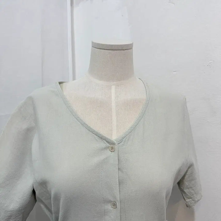 [SOLD OUT] 98도씨 민트 브이넥 롱원피스 여름원피스 롱드레스 2402
