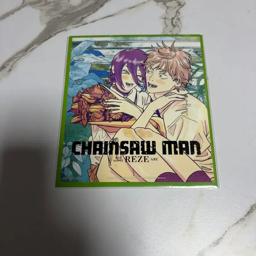 [BUNJANG] Chainsaw Man Denji &amp; Reze Illustration Shikishi / 체인소맨 레제편 덴지 레제 일러스트 색지 9주차 특전