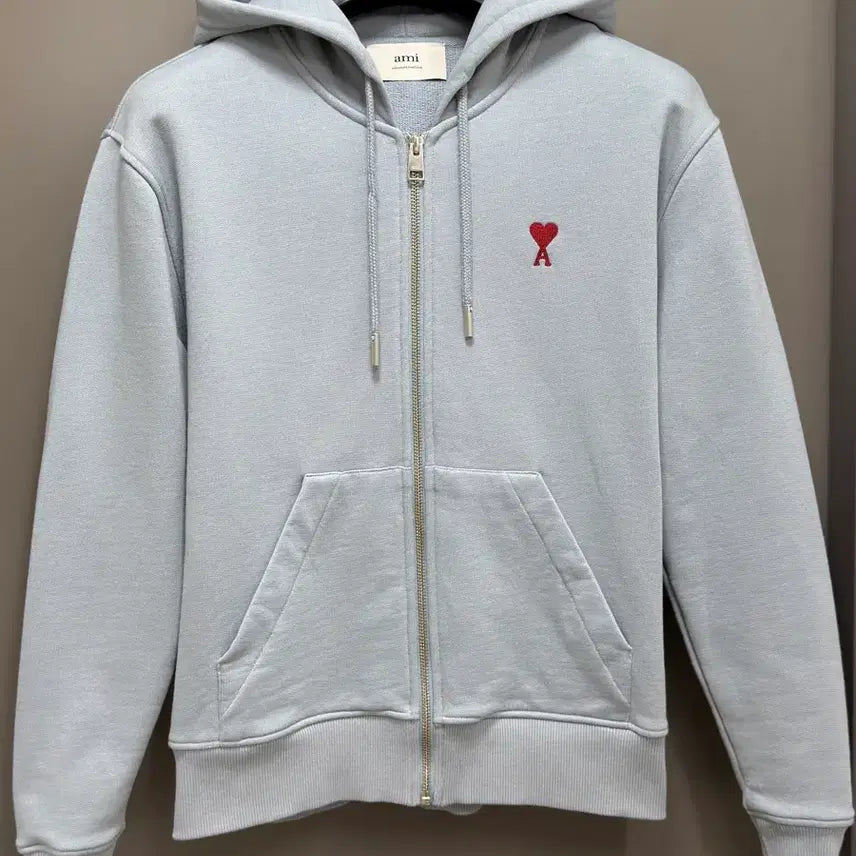 [BUNJANG] Ami Small Heart Hoodie Blue XS / 아미 스몰하트 후드집업 블루 XS