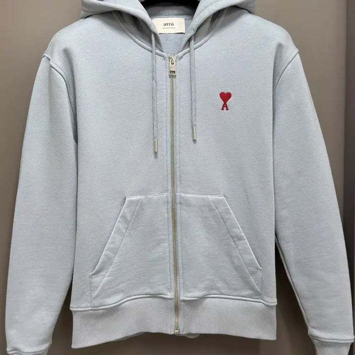[BUNJANG] Ami Small Heart Hoodie Blue XS / 아미 스몰하트 후드집업 블루 XS