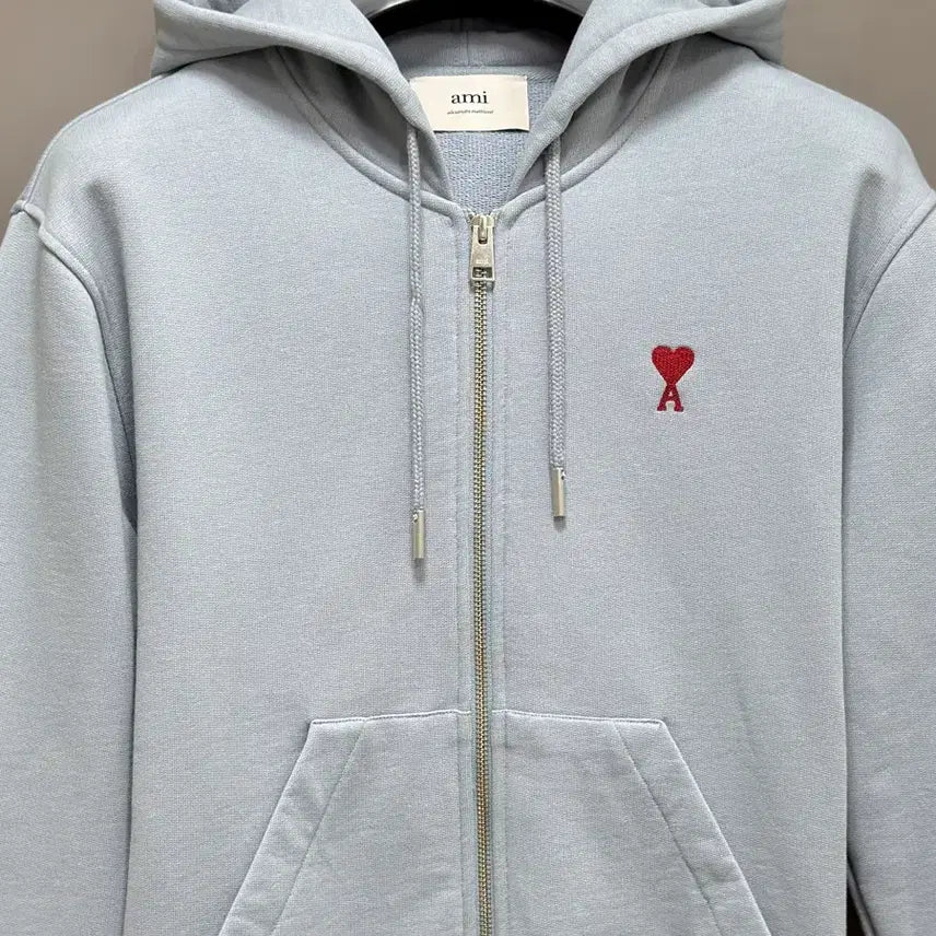 [BUNJANG] Ami Small Heart Hoodie Blue XS / 아미 스몰하트 후드집업 블루 XS