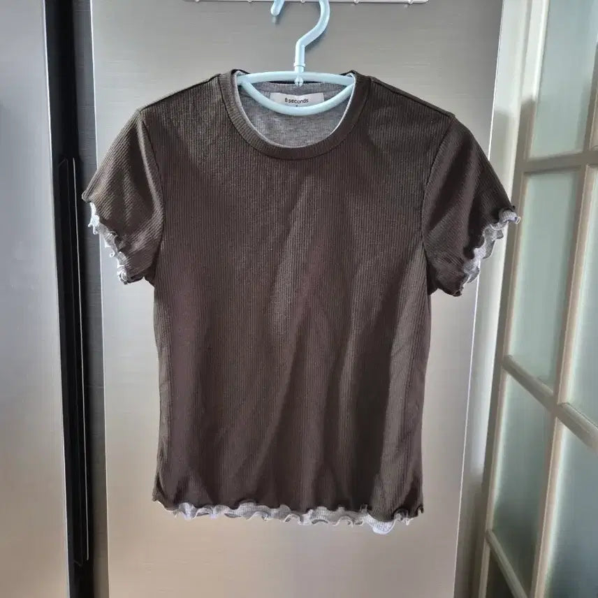 [BUNJANG] 8 Seconds Layered Colorblock Ribbed T-shirt / 에잇세컨즈 레이어드 배색 골지 티셔츠
