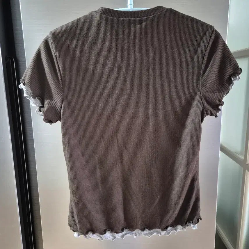 [BUNJANG] 8 Seconds Layered Colorblock Ribbed T-shirt / 에잇세컨즈 레이어드 배색 골지 티셔츠
