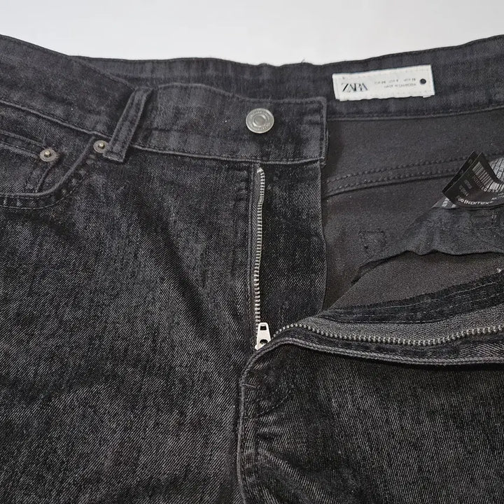 [BUNJANG] ZARA Homme Washed Suede Black Denim Shorts 28 / 자라 ZARA 옴므 워싱 스웨이드 흑청 진 숏팬츠 하프 데님 28