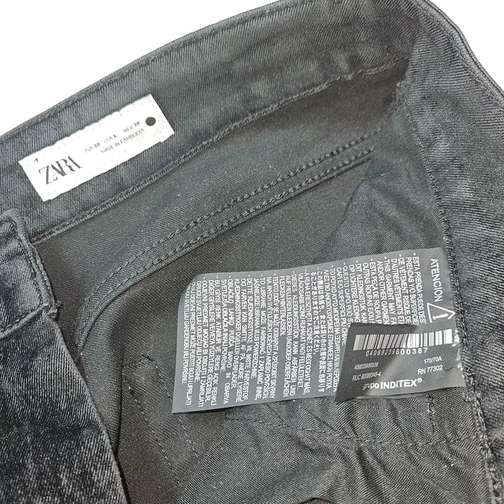 [BUNJANG] ZARA Homme Washed Suede Black Denim Shorts 28 / 자라 ZARA 옴므 워싱 스웨이드 흑청 진 숏팬츠 하프 데님 28