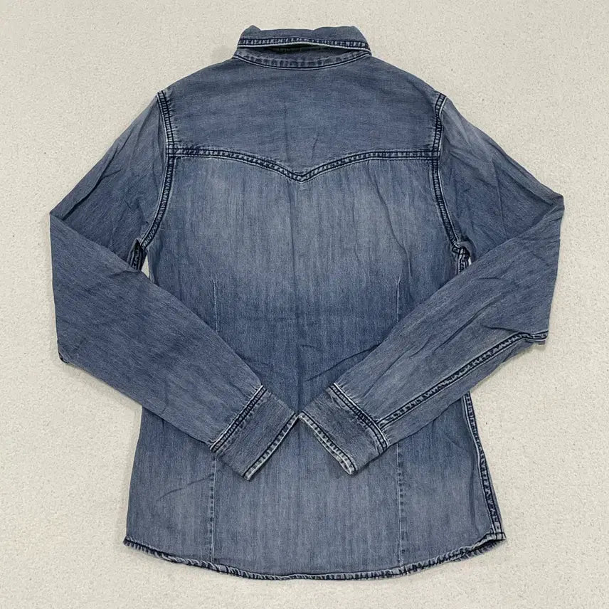 [BUNJANG] Dickies Denim Western Long Sleeve Shirt / S 디키즈 포켓 데님 워싱 웨스턴 긴팔 셔츠 0417-2