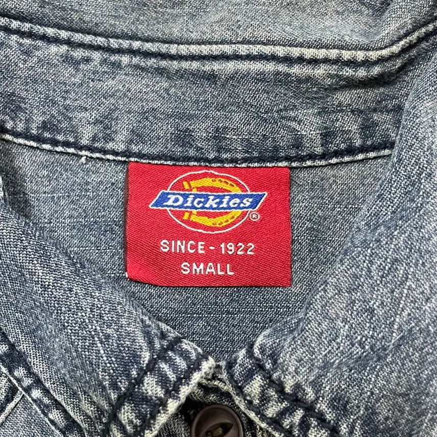 [BUNJANG] Dickies Denim Western Long Sleeve Shirt / S 디키즈 포켓 데님 워싱 웨스턴 긴팔 셔츠 0417-2