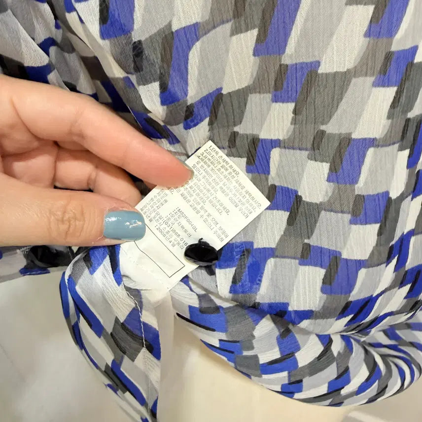 [BUNJANG] Vintage Chiffon Crop Blouse / 빈티지 쉬폰 반팔블라우스 크롭블라우스 2414